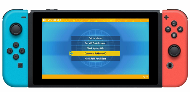 Switch Mystery Gift connect screen