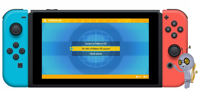 Switch pair with POGO account screen