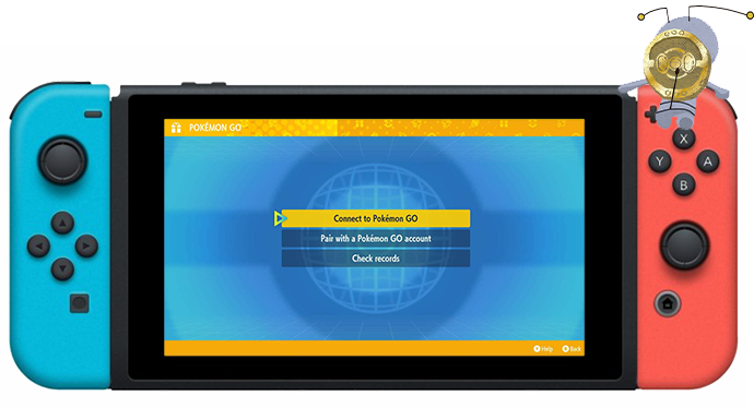 Switch connect to Pokemon GO screen